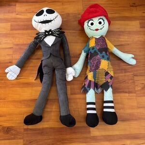 Disney Nightmare Before Christmas Jack  & Sally Plush doll’s 26”